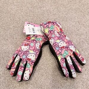 NWT Hello Kitty licensed ski gloves youth size S/M